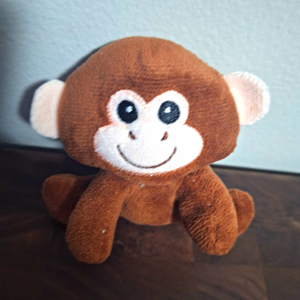 Homerbest Small Brown Monkey Plush Stuffed Animal Toy Plushie 6"